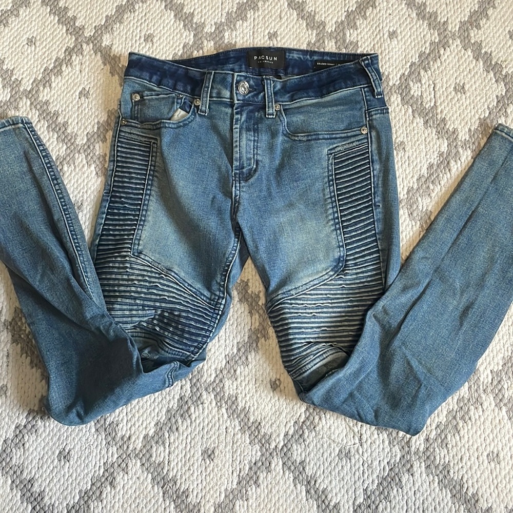 Pacsun blue jeans stacked skinny 28x30 mens